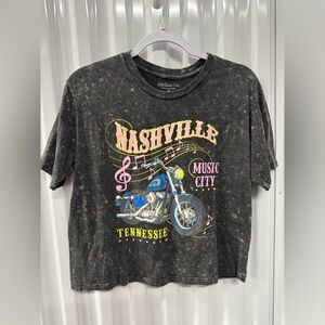 Rebellious One Charcoal Nashville Music City Tee